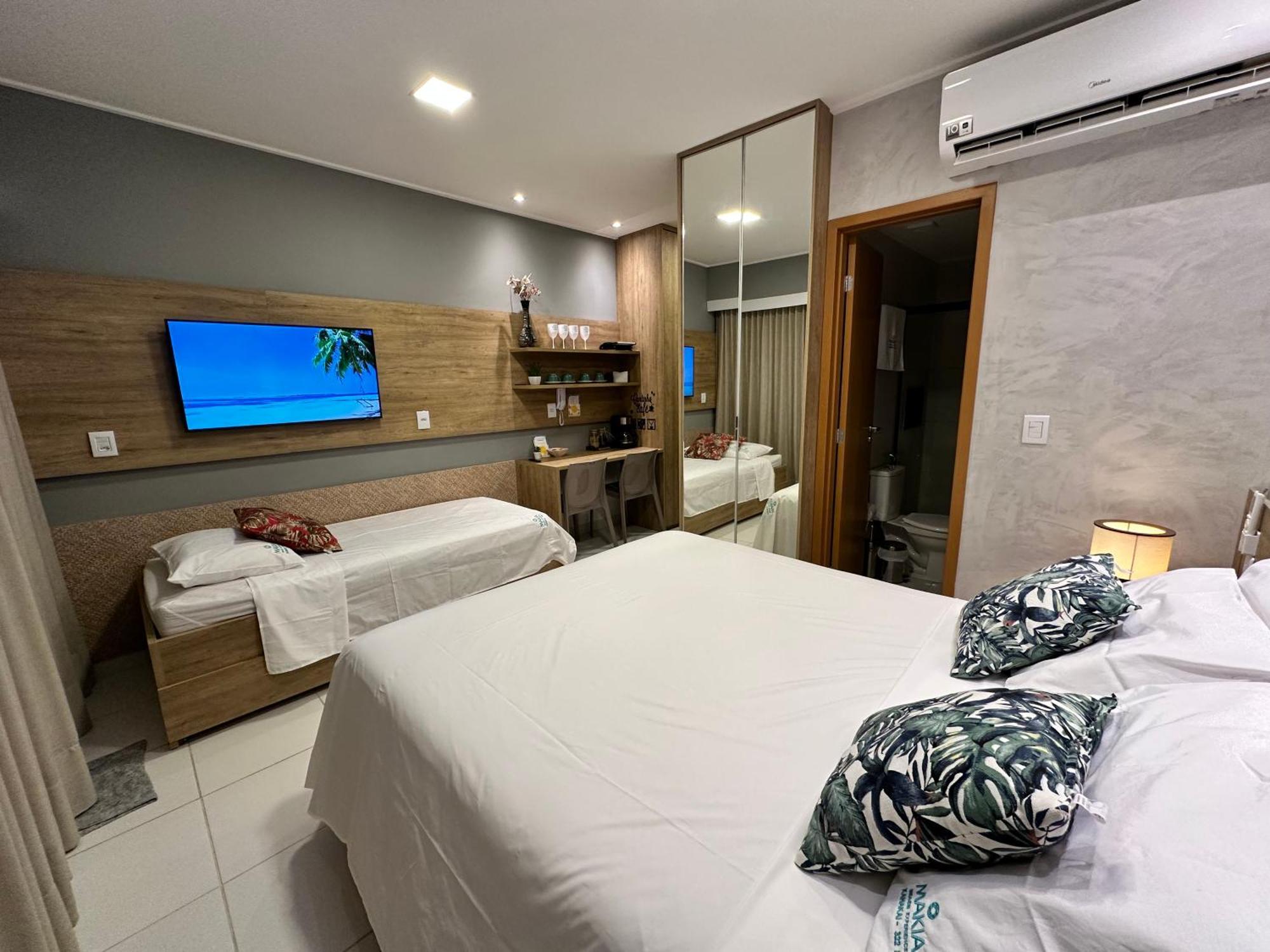 Studio Em Porto De Galinhas - Vista P Piscina Bagian luar foto