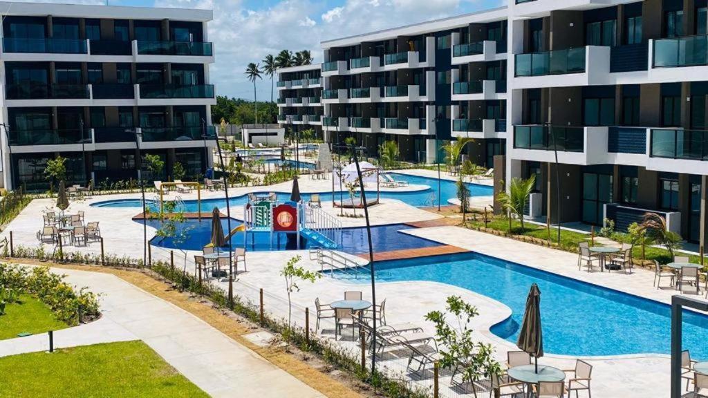 Studio Em Porto De Galinhas - Vista P Piscina Bagian luar foto