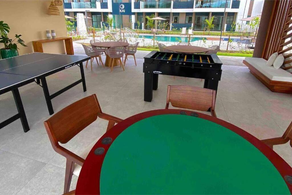 Studio Em Porto De Galinhas - Vista P Piscina Bagian luar foto