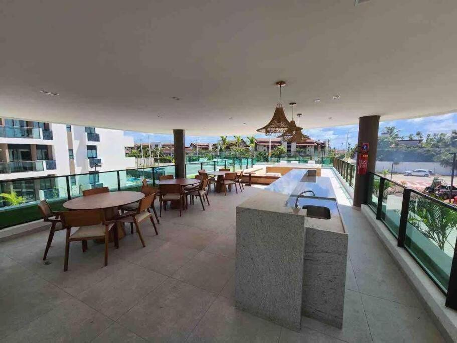 Studio Em Porto De Galinhas - Vista P Piscina Bagian luar foto