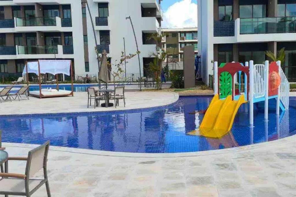 Studio Em Porto De Galinhas - Vista P Piscina Bagian luar foto