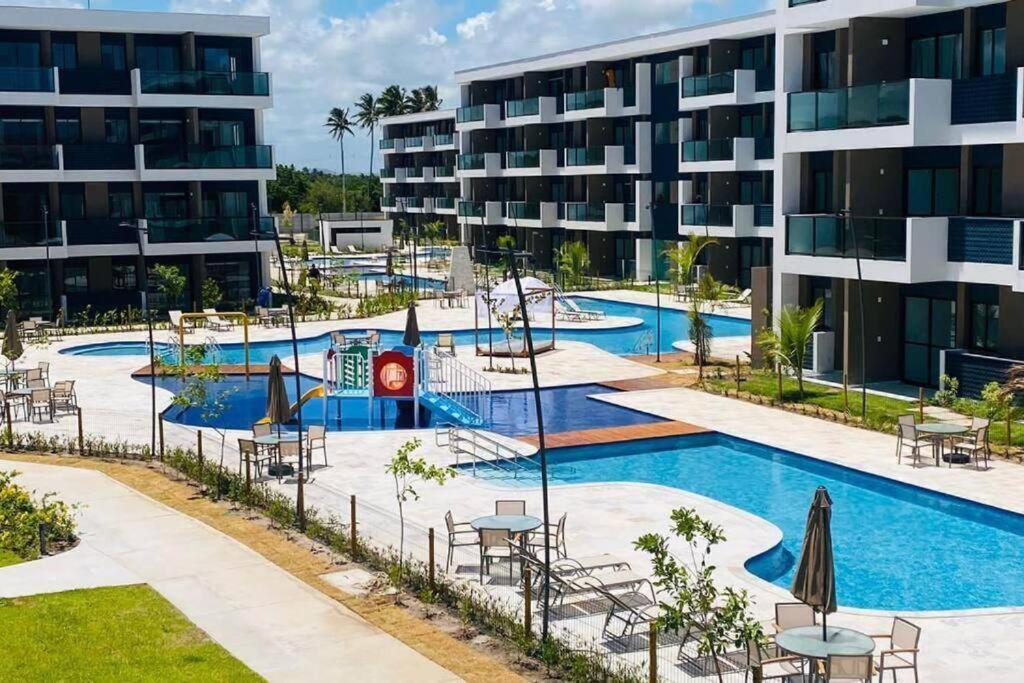 Studio Em Porto De Galinhas - Vista P Piscina Bagian luar foto