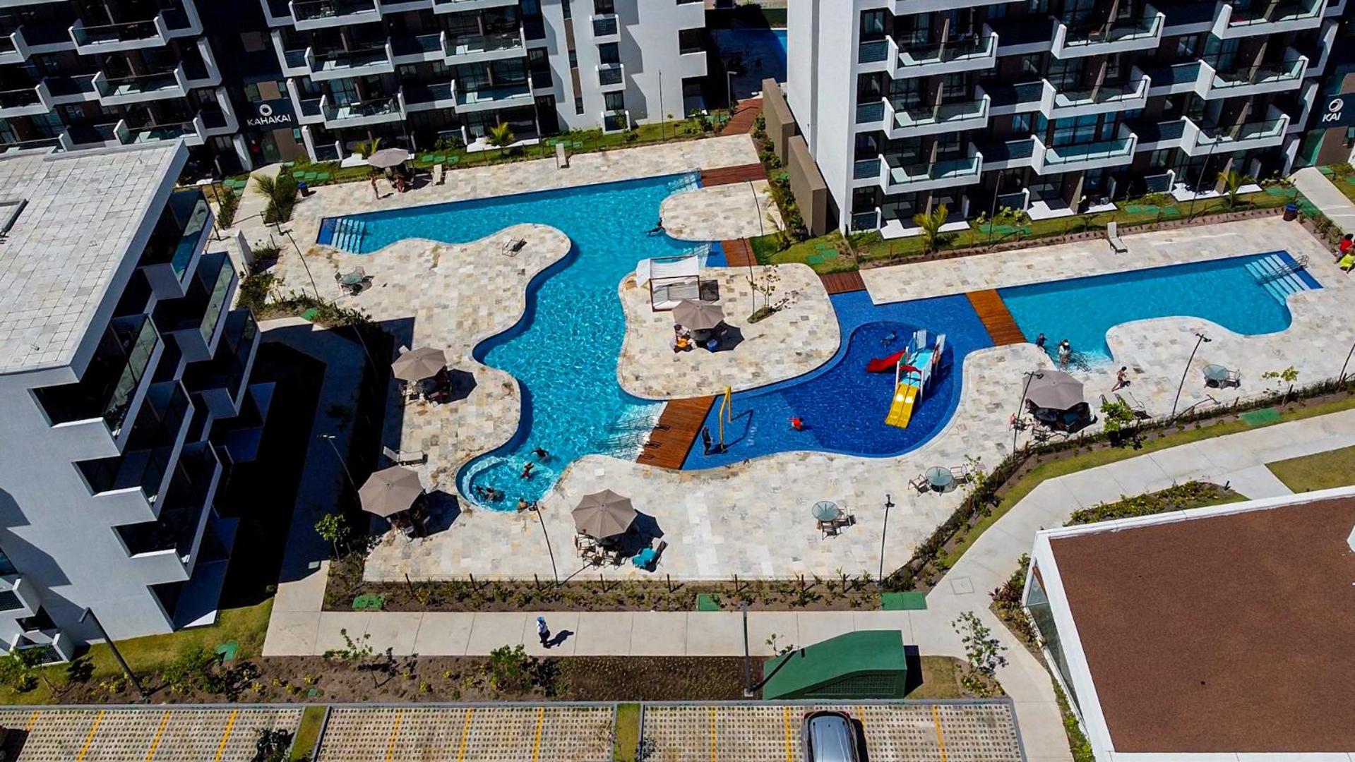 Studio Em Porto De Galinhas - Vista P Piscina Bagian luar foto
