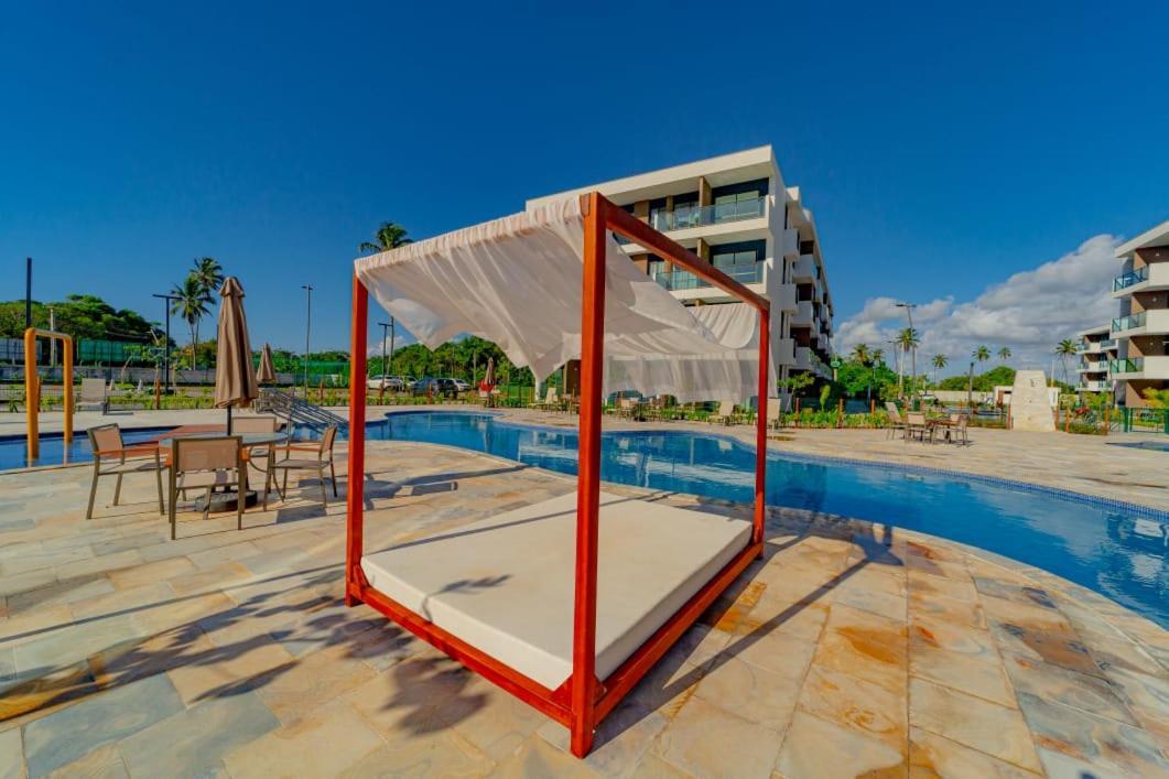 Studio Em Porto De Galinhas - Vista P Piscina Bagian luar foto